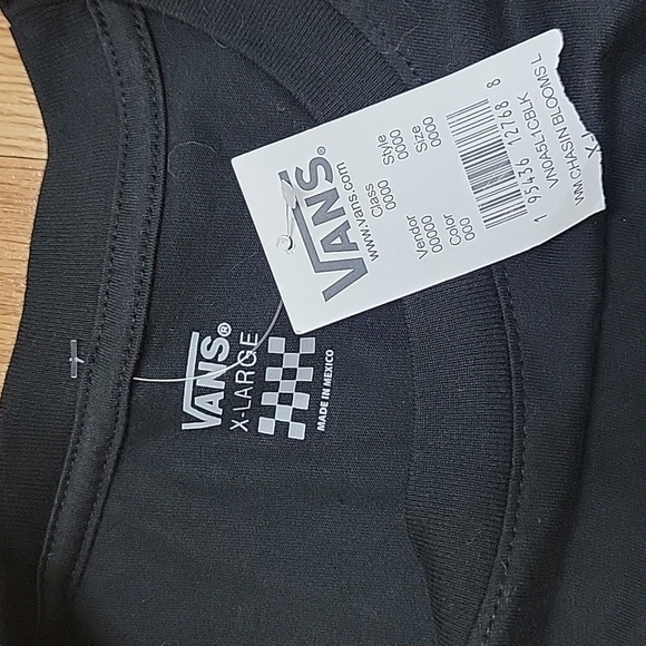 Junior' Vans Chasin Blkoms Long Sleeve  Cropped Top size X-Large - Picture 6 of 7